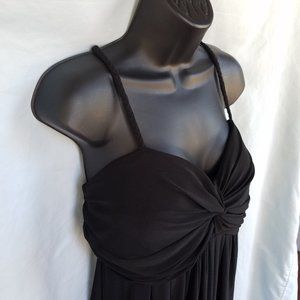 NWT Bisou Bisou Size 16W Black Bodice Maxi Dress